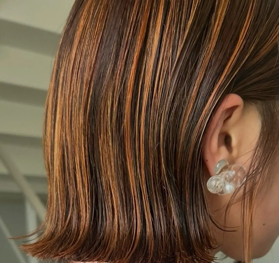 ショート ヘアカラー 🖤海外風デザイン カラー🖤/りんのヘアスタイル