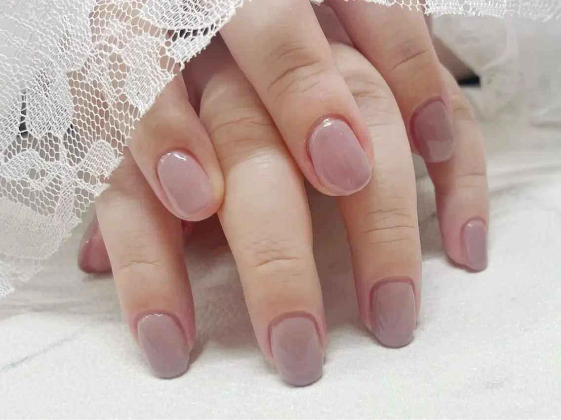 バイトやオフィスネイルにも！🎀ワンカラー/ラメグラ🎀オフケア付きの写真