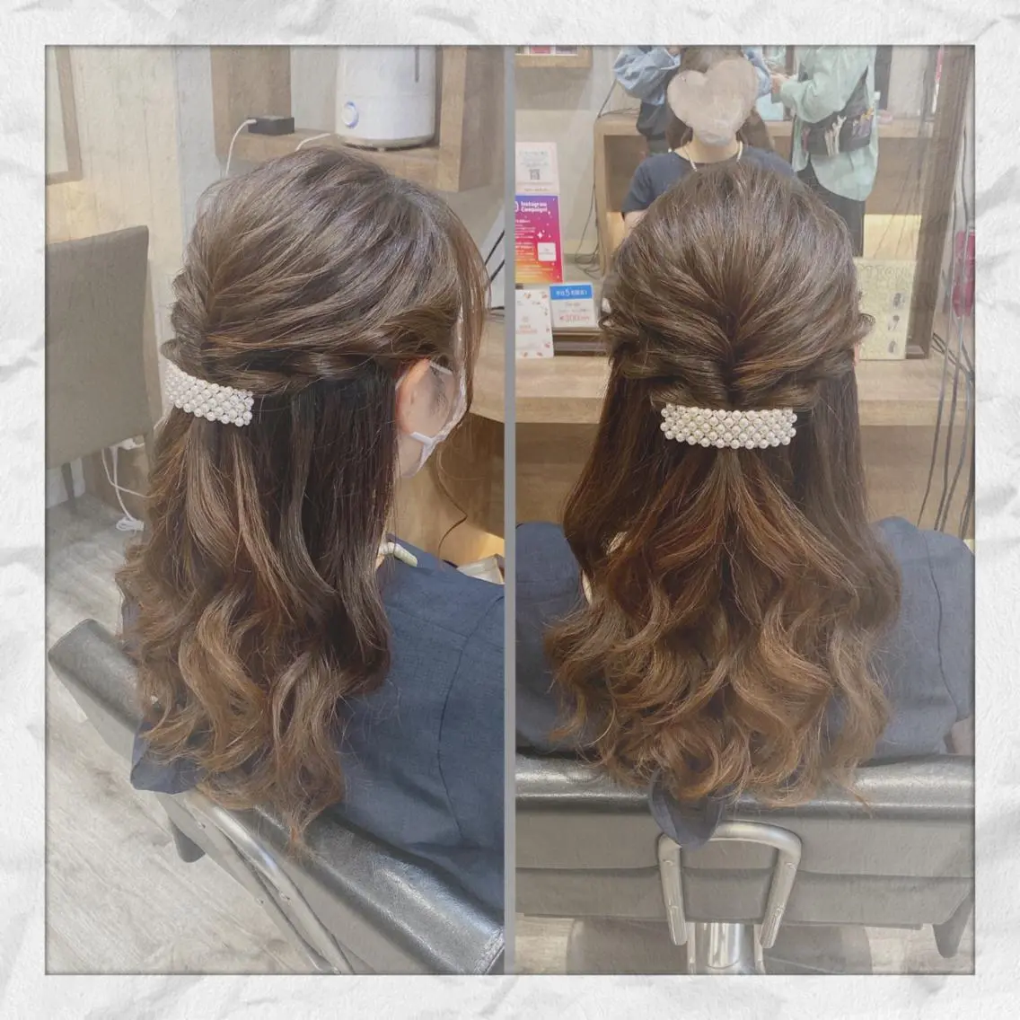 セミロング ヘアアレンジ ヘアセット ヘアセット/着付け 𓇼 まつもと𓇼のその他イメージ