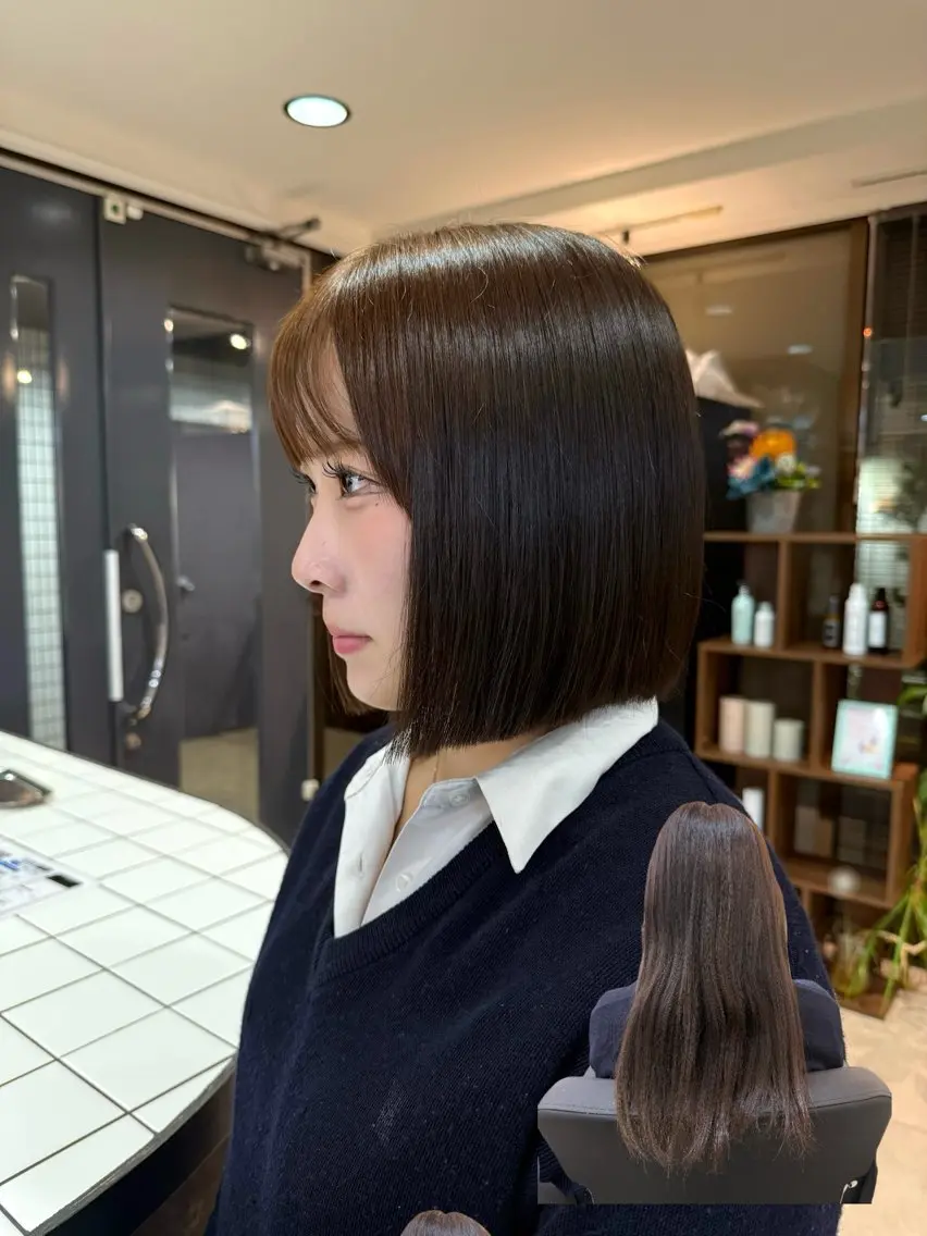 ミディアム ボブ カット 宮嶋 蓮のヘアスタイル