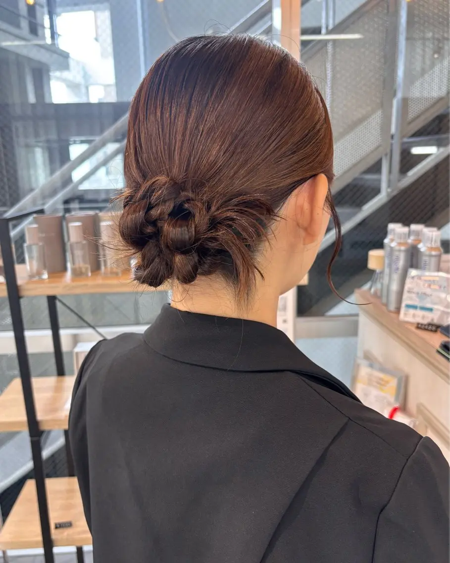 セミロング ヘアアレンジ 結婚式・ブライダル ヘアセット Zina藤崎 AZUのヘアスタイル