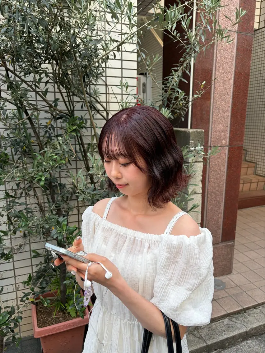 ショート カラー ダブルカラー レッドカラー みき / 艶カラー /  ヘアメのヘアスタイル