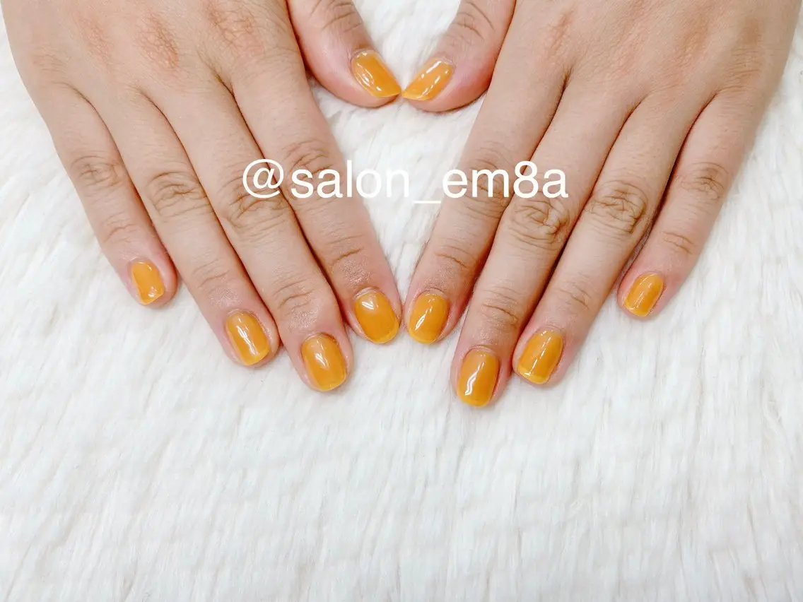ネイル ジェルネイル ワンカラーネイル ハンドネイル salon EM&A emiのネイルデザイン