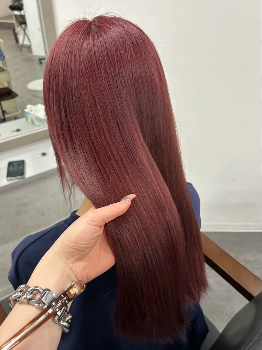 ロング ヘアカラー 透明感/ 艶カラー/まいのヘアスタイル