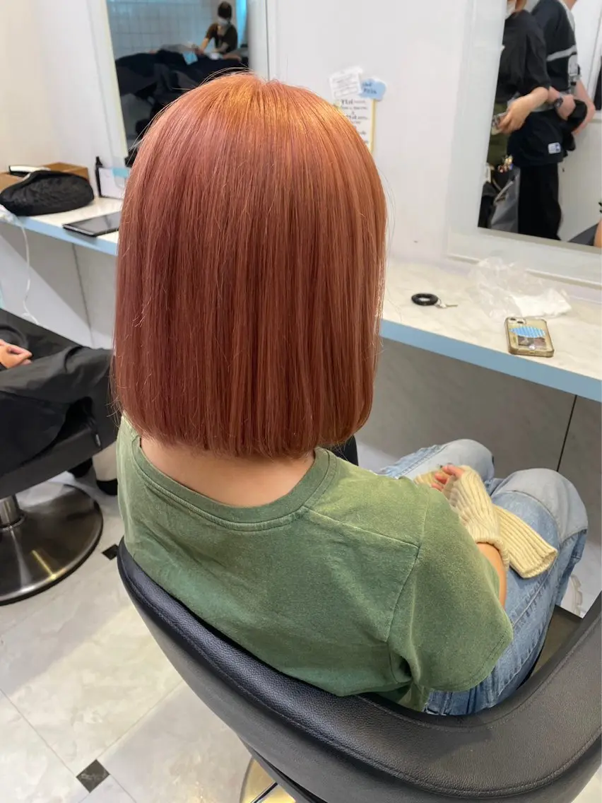 ミディアム カラー ヘアアレンジ ブリーチ 髪質改善 似合わせカット 🫧モテる💗ダメー ジレスハイトーン🫧のヘアスタイル