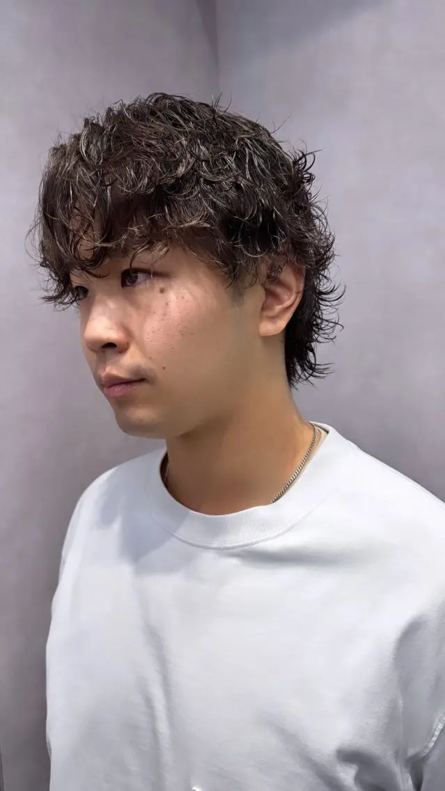 🌸初回の方限定クーポン（メンズ）🌸【似合せカット✂️＋波巻き（波巻きスパイラル）パーマ🌀】の写真
