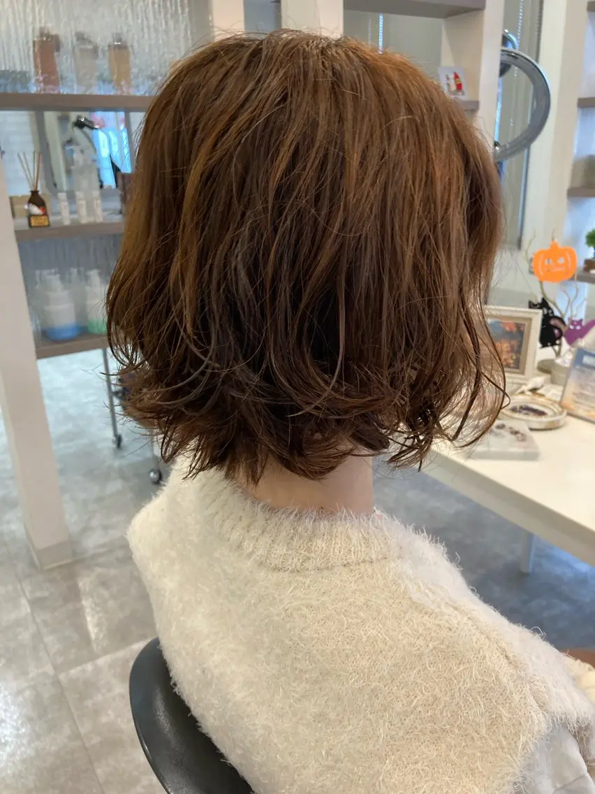 レディースカット×パーマの写真