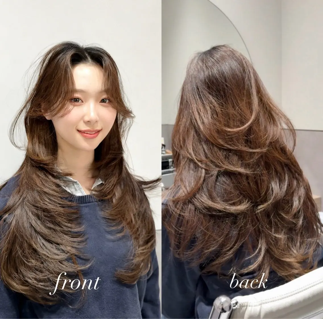 セミロング カラー ヘアアレンジ レイヤーカット カット ヘアカラー トリートメント 新宿/レイヤー特化 韓国ヘア/海外ヘアのヘアスタイル