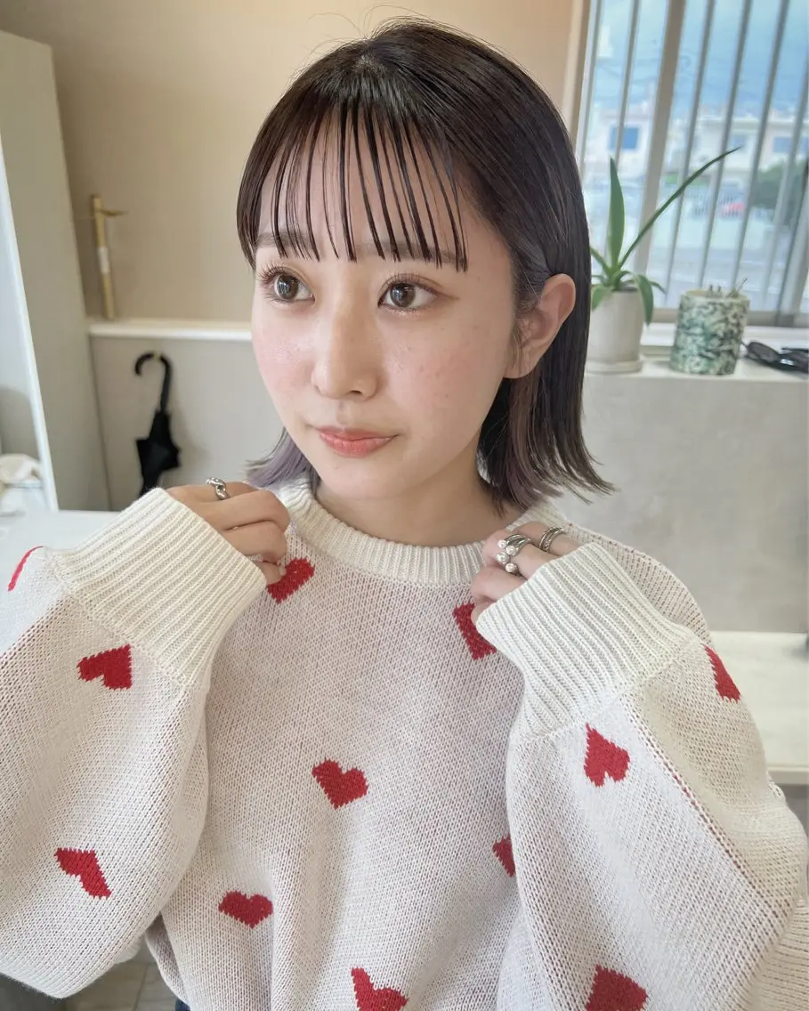 ショート カラー ボブ ワイドバング テトネ タカシのヘアスタイル