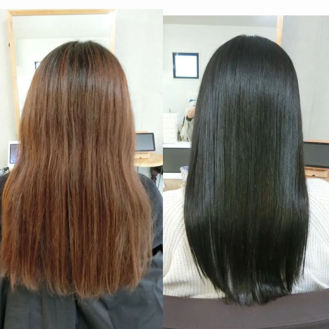 ロング パーマ カット 縮毛矯正 nao 艶カラー・髪質改善のヘアスタイル