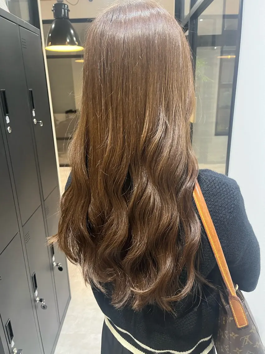 ロング カラー 艶カラー推し! なかはらあかりのヘアスタイル