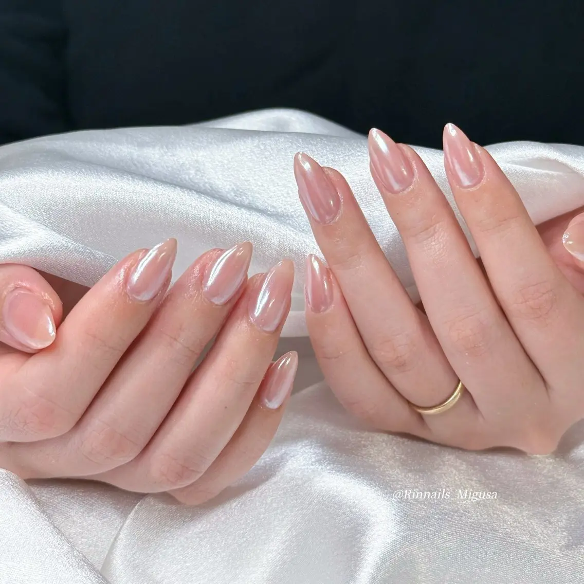 ミディアム 韓国風ヘア RIN NAILS ᥫ᭡Migusaのネイルデザイン