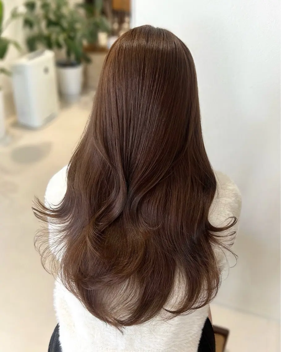 ロング カラー カット ヘアカラー トリートメント ブリーチなしWカラー 🎀韓国ヘア/amiのヘアスタイル