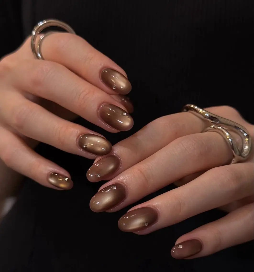 ネイル アートネイル 成人式 ジェルネイル マグネットネイル ニュアンスネイル ハンドネイル Belle Nail Salonのネイルデザイン
