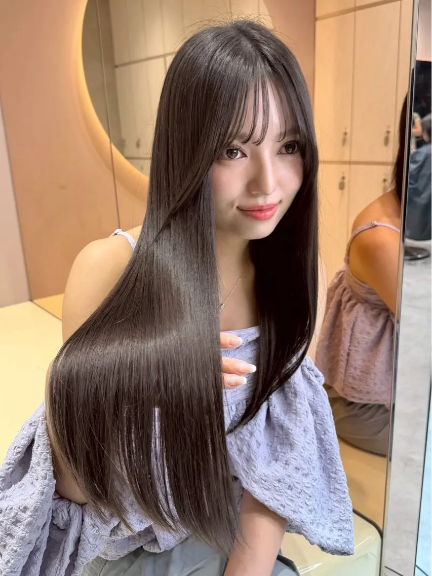 【艶髪♩髪質改善🔥】トリートメントで癖毛改善✨+韓国風似合わせカット🫧の写真