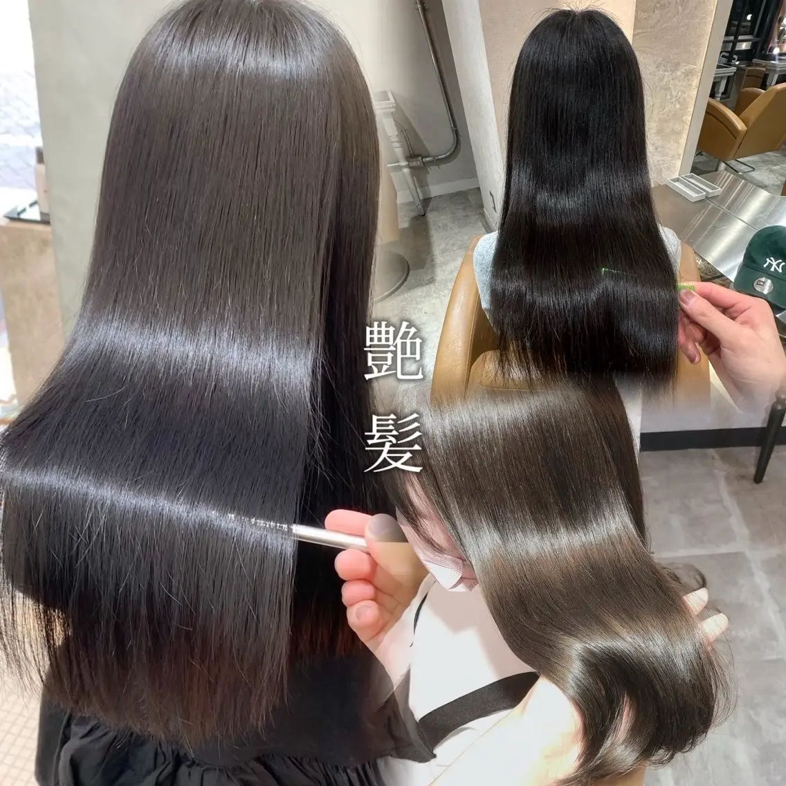 セミロング カラー 透明感カラー グレージュ ヘアカラー 縮毛矯正 ✨縮毛矯正/透明感 カラー/芦川優磨のヘアスタイル