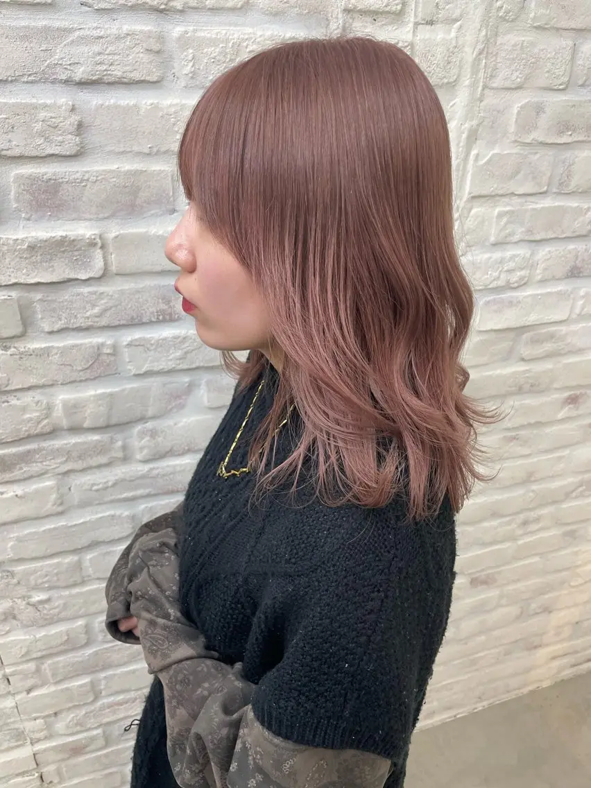 セミロング カット ヘアカラー トリートメント テラダ ユウシン西金沢のヘアスタイル
