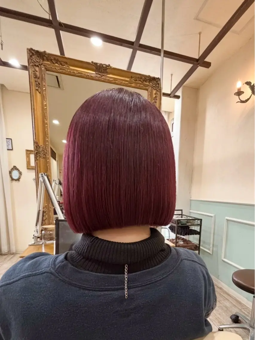 ミディアム ボブ 髪質改善 縮毛矯正 トリートメント 新越谷/ボブ 店長shoukiのヘアスタイル