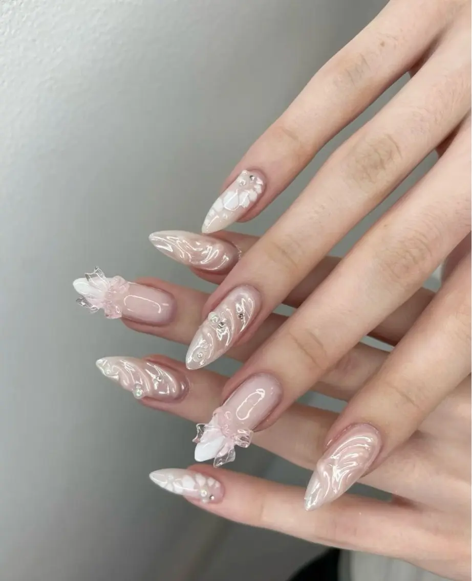 ネイル アートネイル フレンチネイル マグネットネイル ミラーネイル オフィスネイル ハンドネイル Blossom nail_研修のネイルデザイン