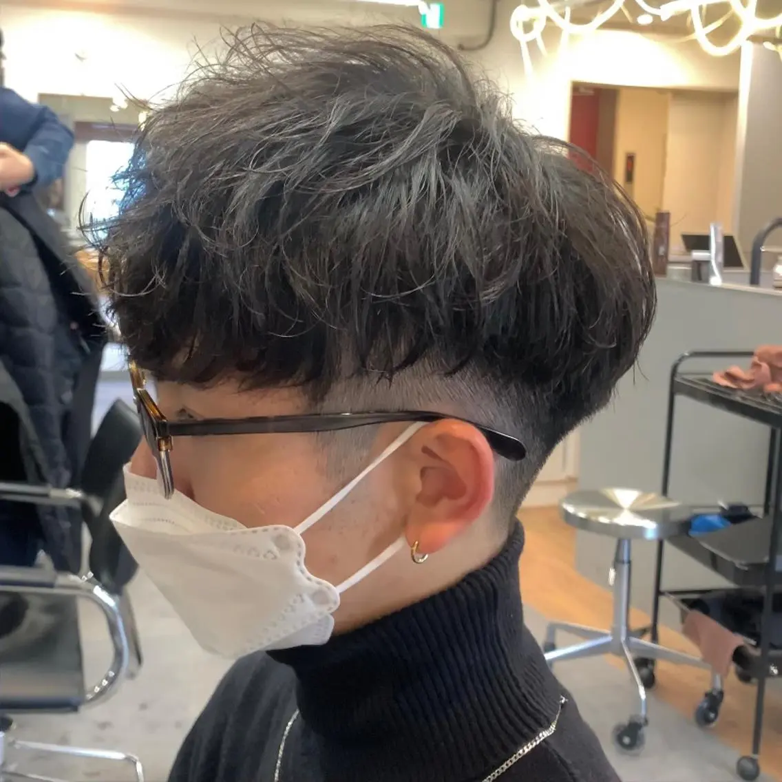 ショート パーマ メンズ マッシュ メンズパーマ カット パーマ メンズ特化美容師/ 藤戸 椋のヘアスタイル