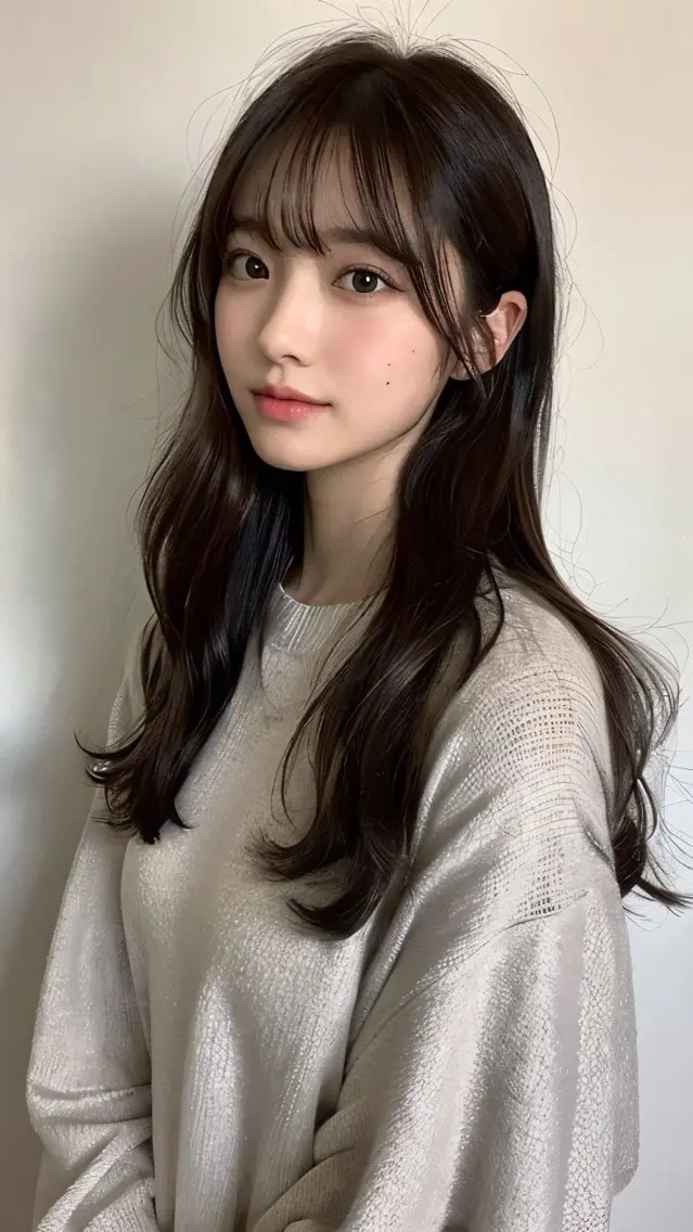 ロング カット ヘアカラー トリートメント 鈴木 悠のヘアスタイル