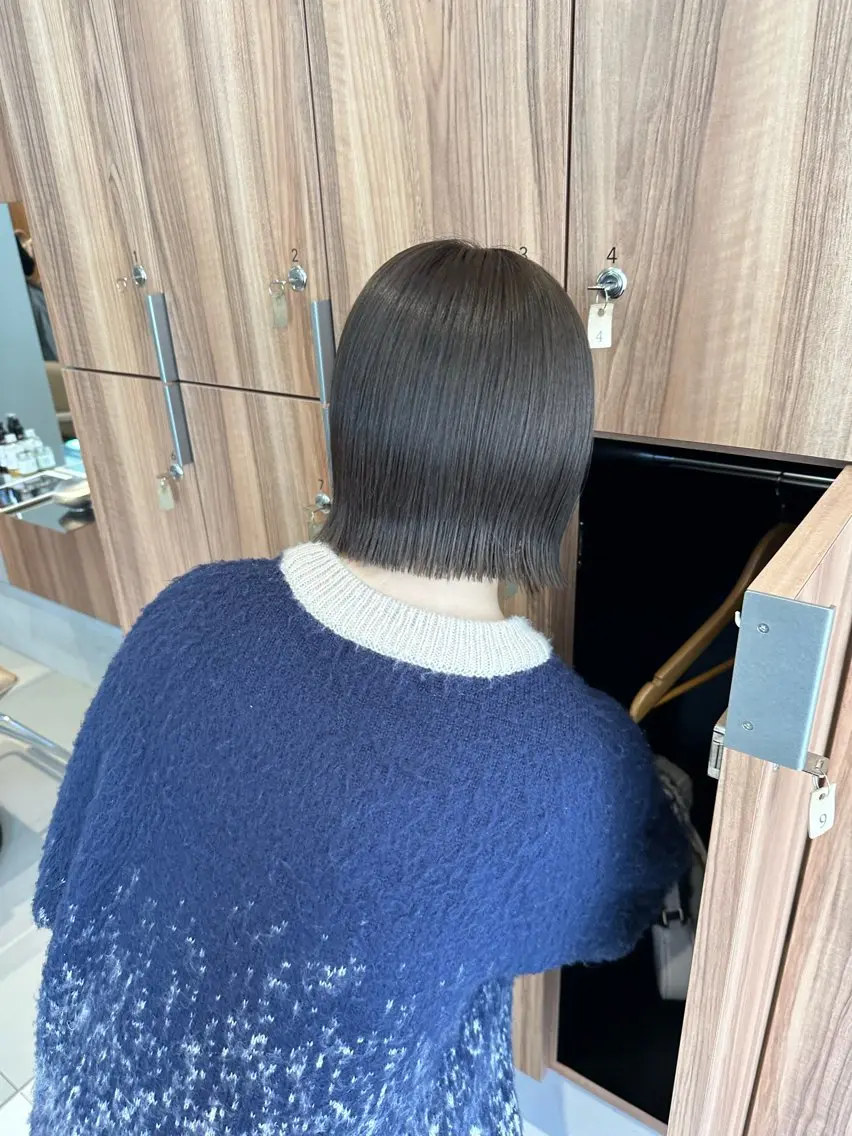 ミディアム ヘアカラー トリートメント ヘッドスパ ヘアセット 透明感モテ艶髪カラー Gallicaイリサのヘアスタイル
