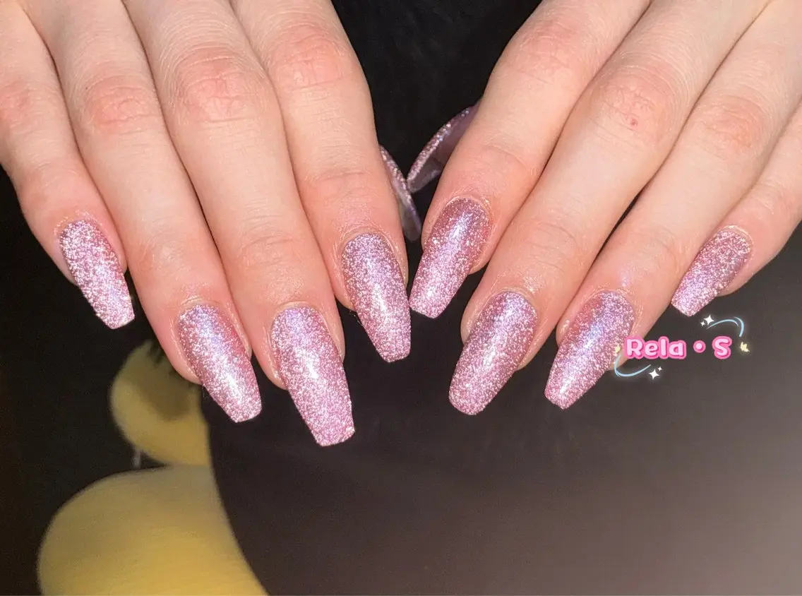 ネイル オーロラネイル 長さ出し フレンチネイル ジェルネイル ガラスフレンチ ハンドネイル Rela・S NAILのネイルデザイン