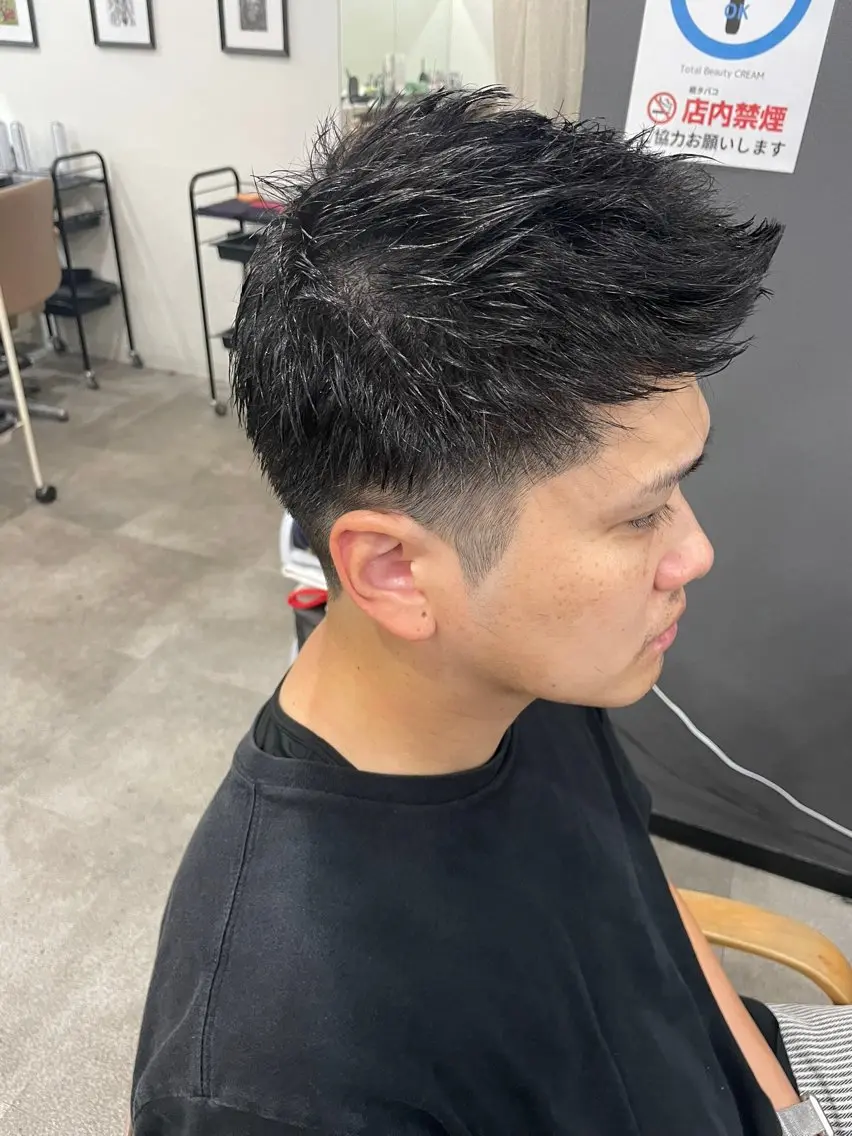 ショート メンズ ビジネス モヒカン ソフトモヒカン 髙野 亮吾のヘアスタイル