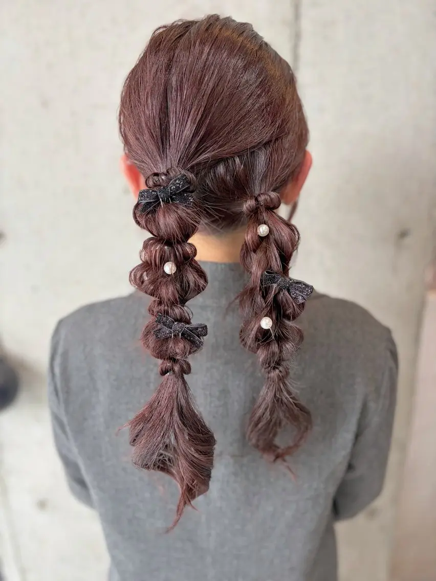 ロング ヘアアレンジ ヘアセット karen 髪質改善のヘアスタイル