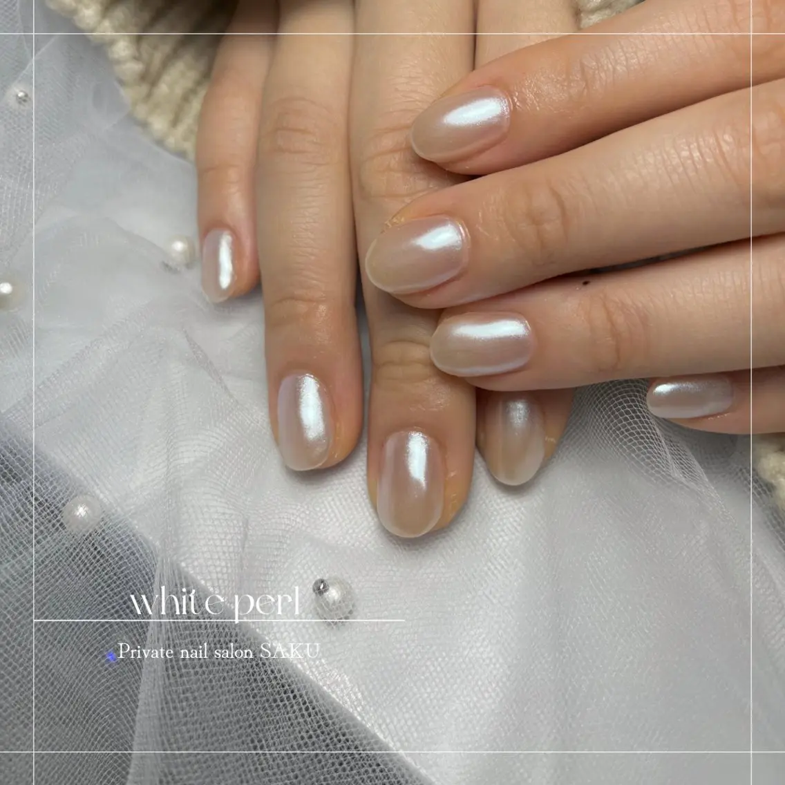 ネイル ミラーネイル SAKU nail 作島茜のネイルデザイン
