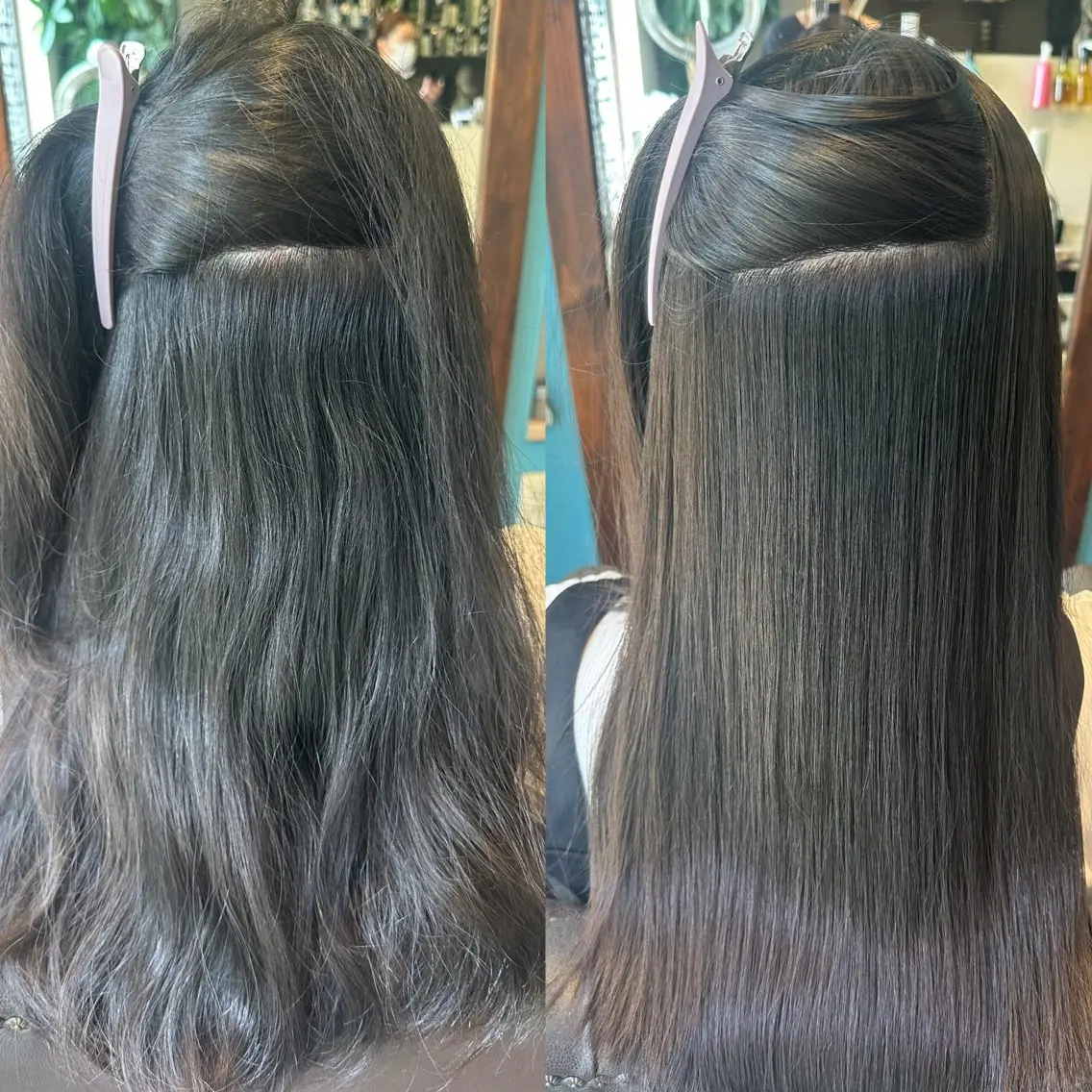 ロング 縮毛矯正 縮毛矯正 安達 望のヘアスタイル
