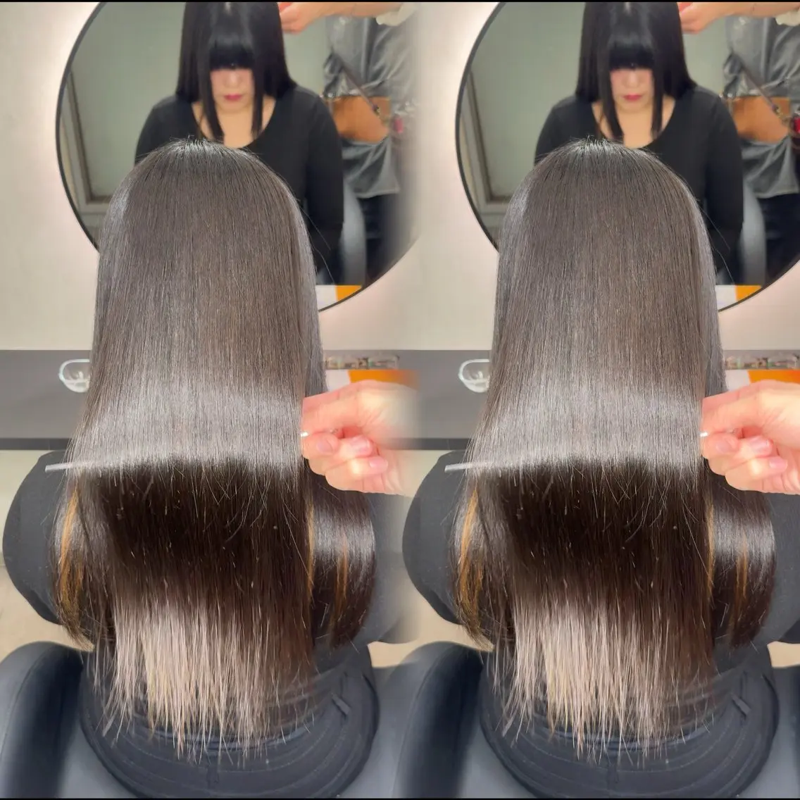 ロング ヘアアレンジ カット 縮毛矯正 トリートメント 新宿 /髪質改善/ レイヤー/ヒュウガのヘアスタイル