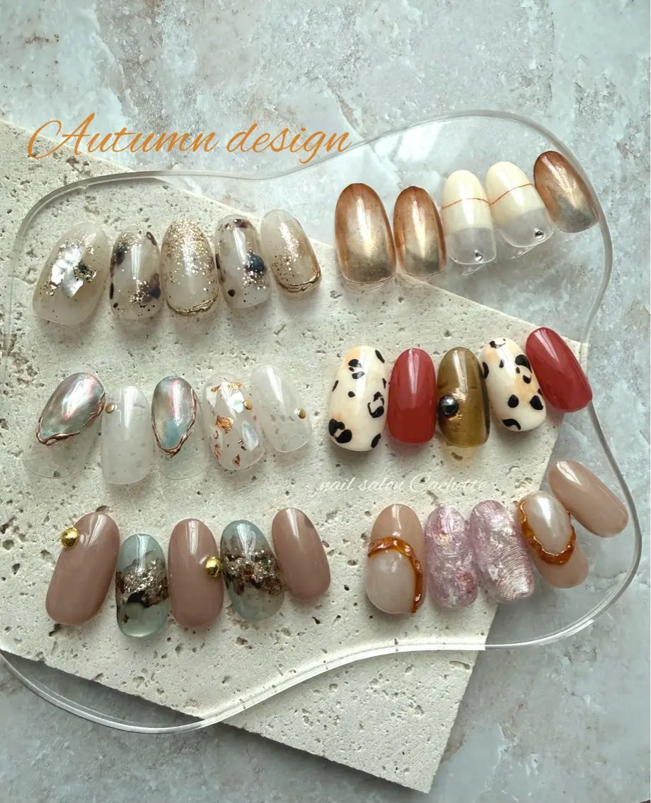 【🍂9/1-10/31 期間限定】Autumn campaign🍂秋先取りかわいいニュアンスデザイン𓂃𓈒の写真