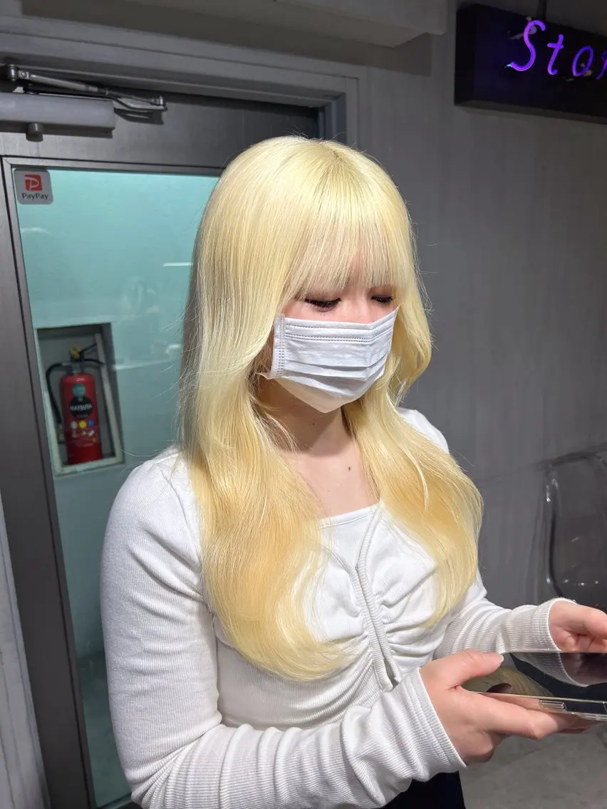 ロング 韓国風カラー 卒業式のヘアスタイル ハッシュカット 韓国風ヘア レイヤーカット MEI🎀レイヤー 🎀韓国styleのヘアスタイル