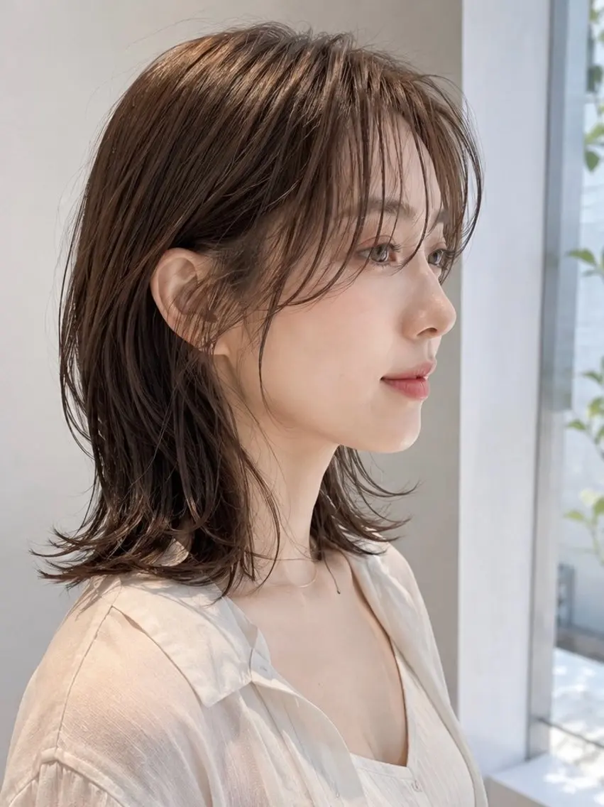ミディアム カラー カット ヘアカラー トリートメント LOVESTOIKE 堂本のヘアスタイル