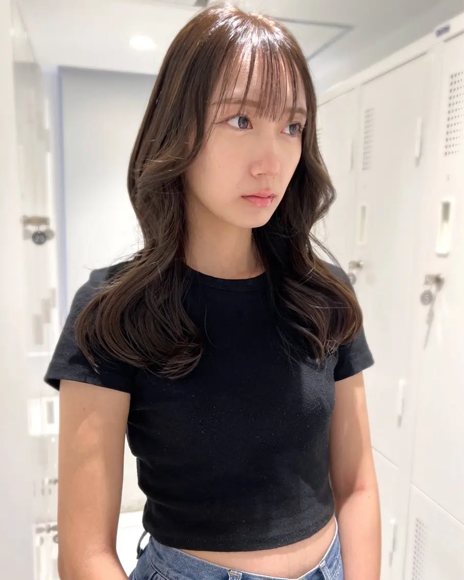 ロング カラー ベージュカラー ケアカラー オリーブベージュ ♡ KANON ♡のヘアスタイル