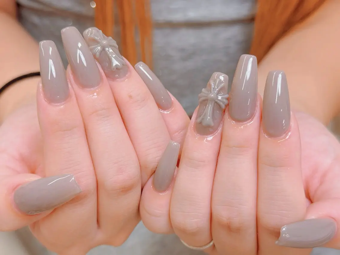 ✨チップスカルプワンカラー流行クロス2個付きビックサイズok ✨￥10980の写真