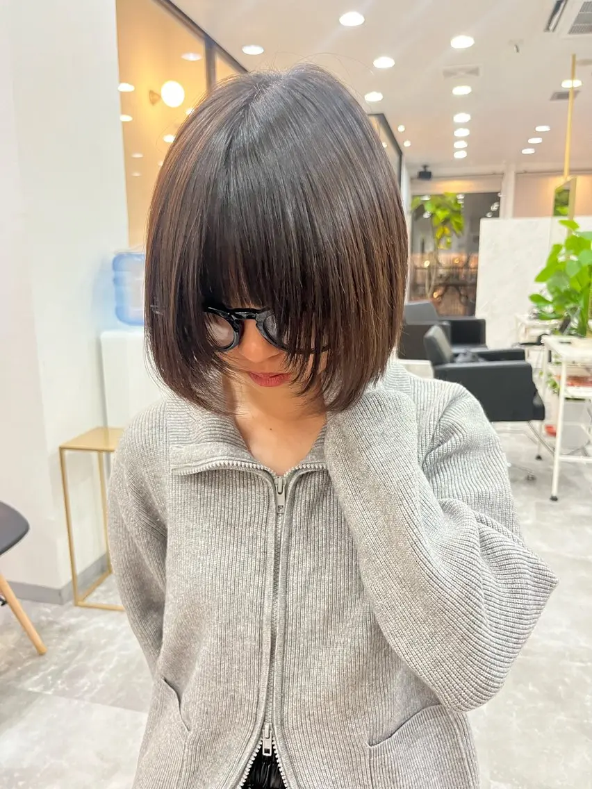 ミディアム label はしぐち ななみのヘアスタイル