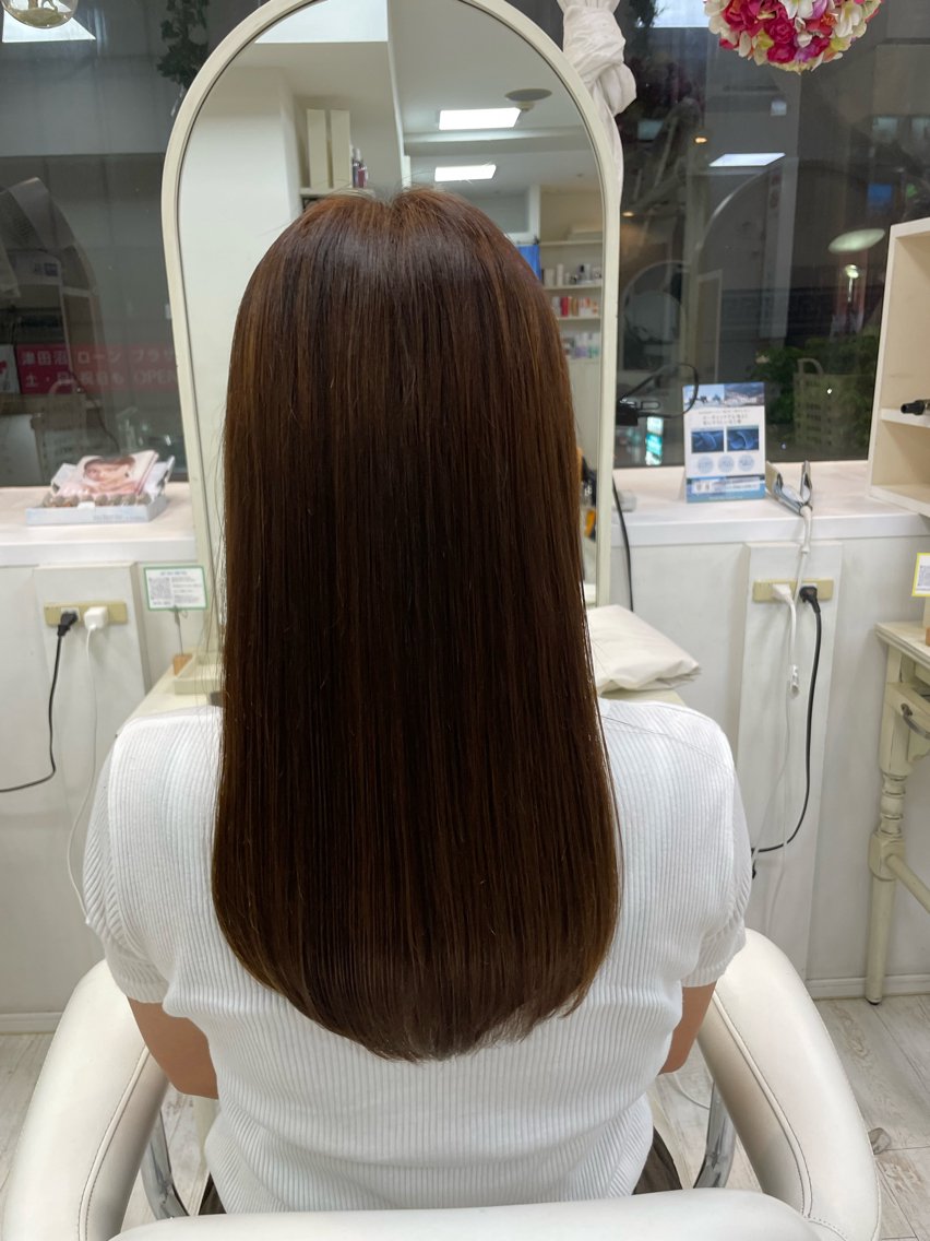 ロング カット ヘアカラー トリートメント 町田 あみのヘアスタイル
