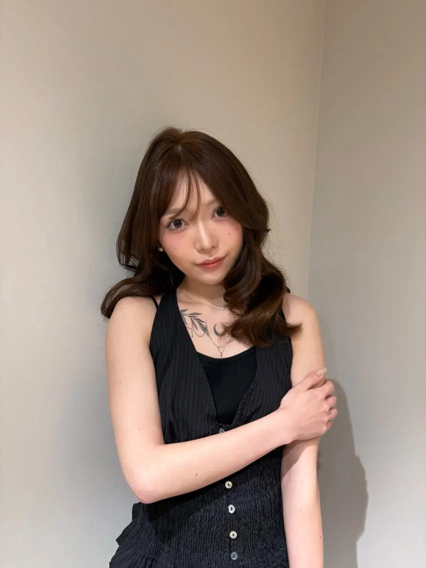 ロング カラー ヘアカラー 一箭 花音のヘアスタイル