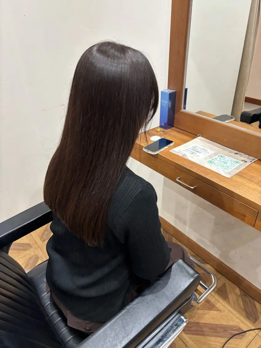 ロング カット 兼子莉彩 /暗髪🤎/暖色🍒のヘアスタイル