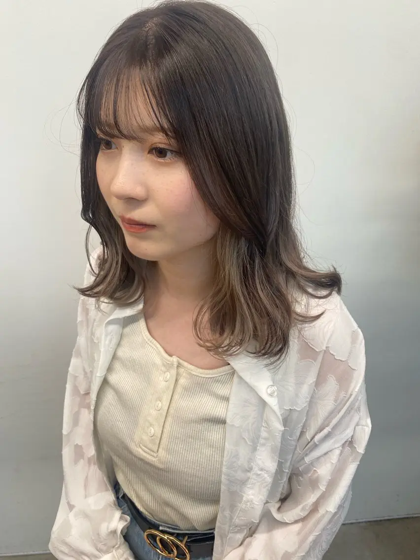 ミディアム カラー 🌼ハイライト透明感 🌼maiのヘアスタイル