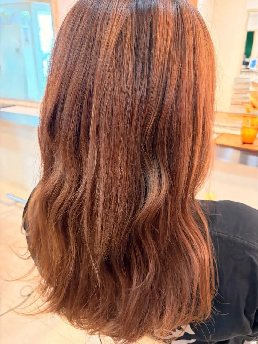 ロング カット ヘアカラー トリートメント hair bonitaのヘアスタイル