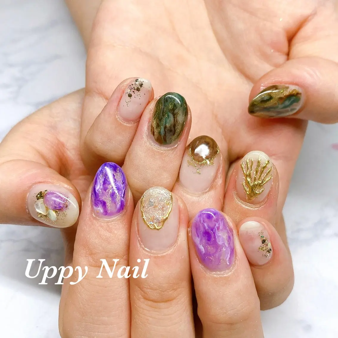 ネイル 韓国ネイル ハンドネイル Uppy Nail ukyoのネイルデザイン