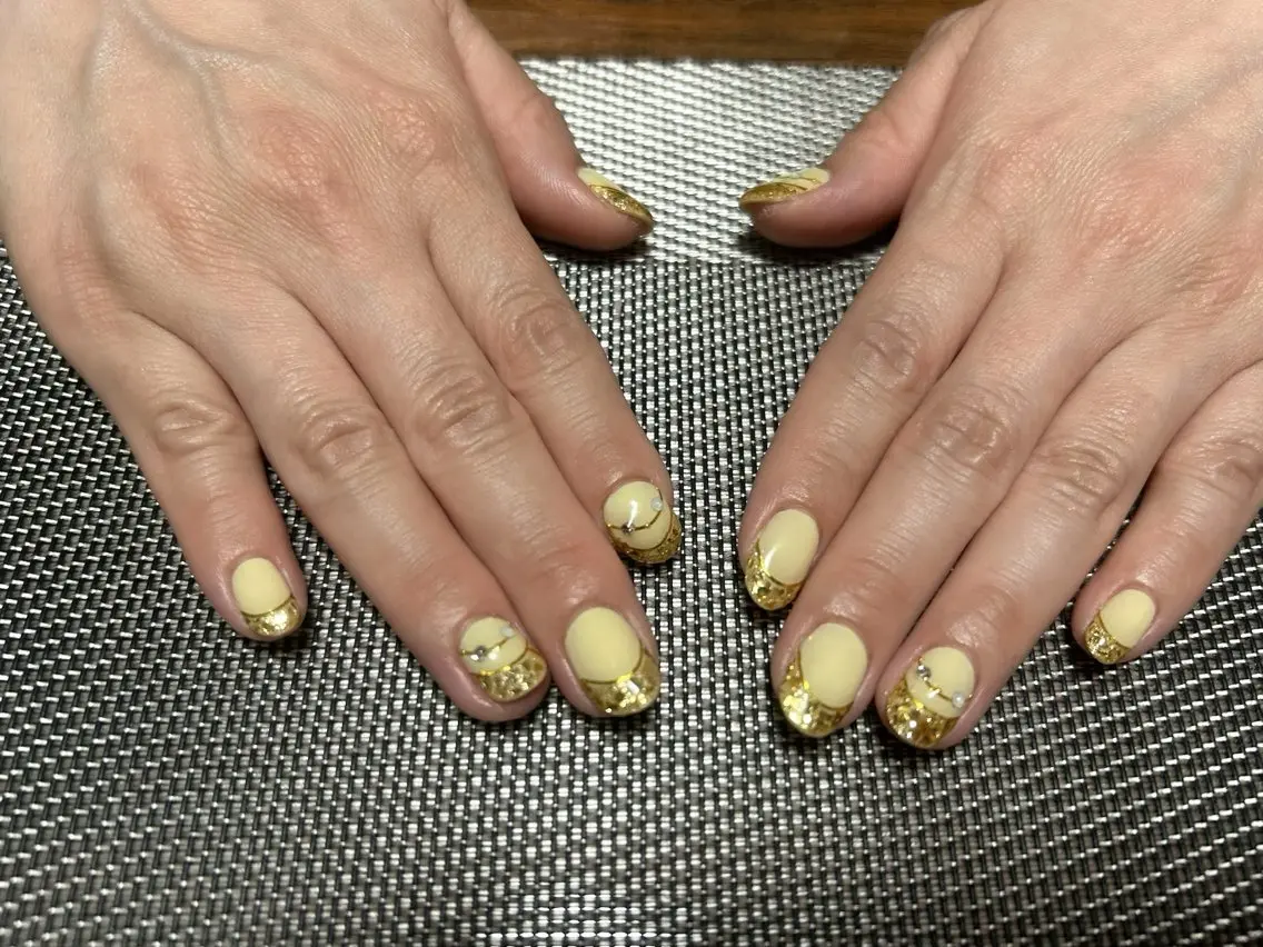 ネイル 黄色 ハンドネイル i nailのネイルデザイン