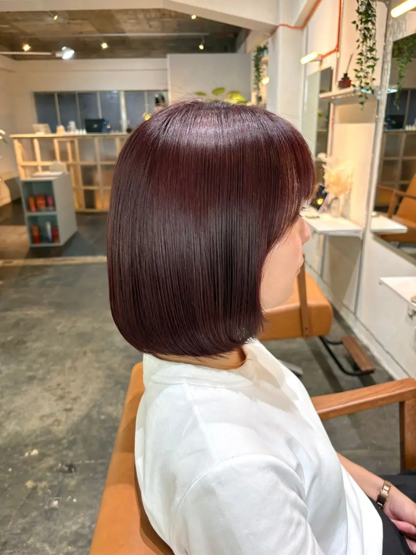 ショート カラー ボブ トリートメント カット ヘアカラー トリートメント 西村 達哉のヘアスタイル