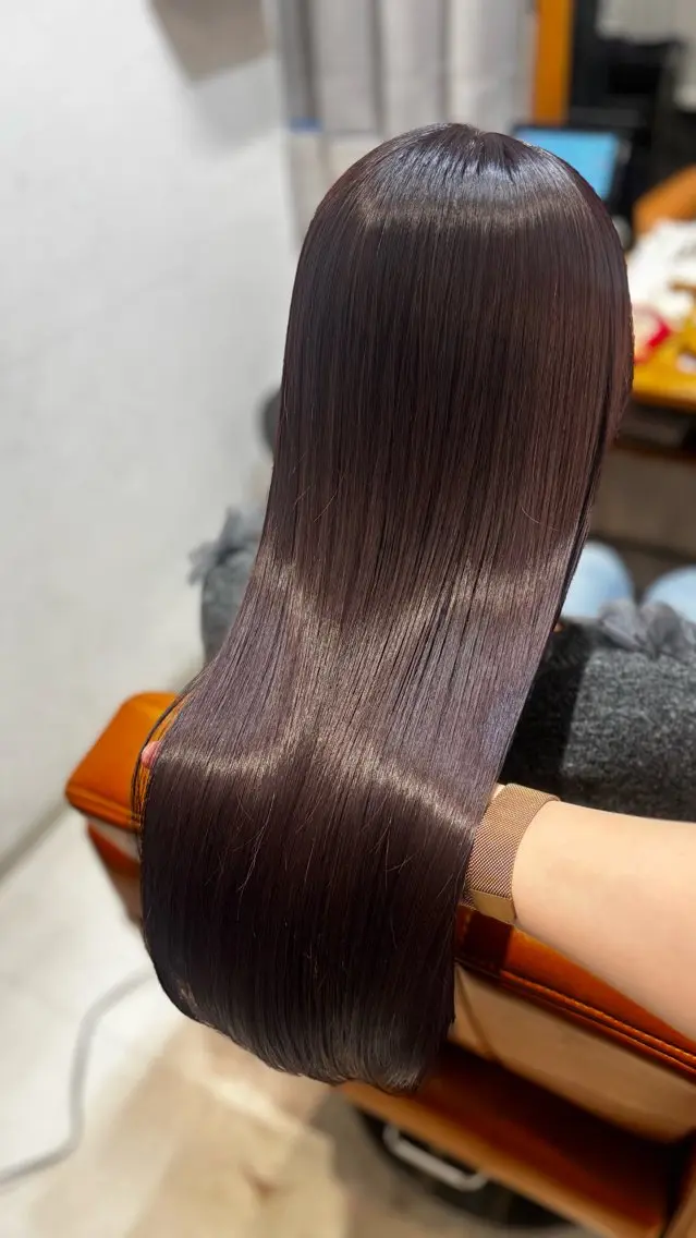 ロング カラー カット トリートメント 【完全個室】髪質改善 暖色カラー/山崎唯奈のヘアスタイル