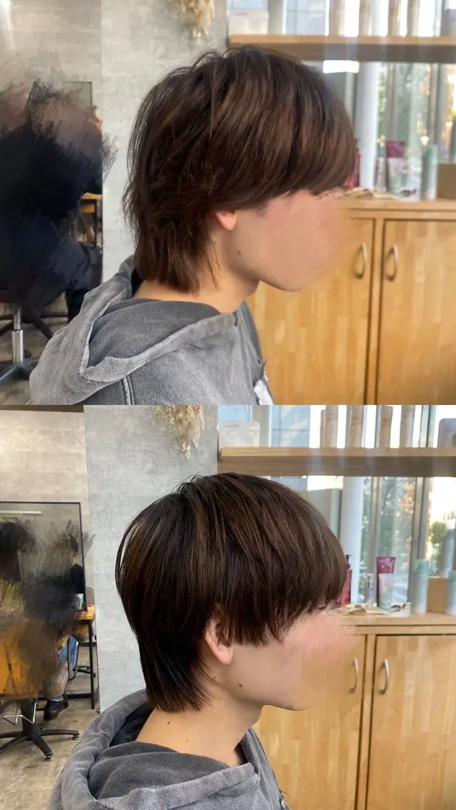 ミディアム ウルフカット 🫧レディースカット 🫧今だけ無料　岩立のヘアスタイル