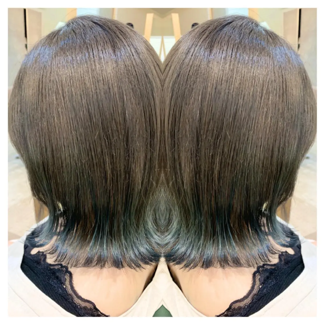 ミディアム カラー ヘアカラー トリートメント 村山 茉衣のヘアスタイル