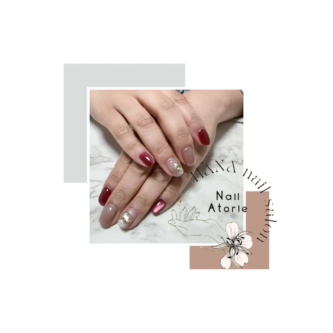 ネイル ハート シンプルネイル ハンドネイル HaNA 　nail salonのネイルデザイン